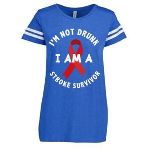 Im Not Drunk I Am A Stroke Survivor Funny Stroke Survivor Enza Ladies Jersey Football T-Shirt