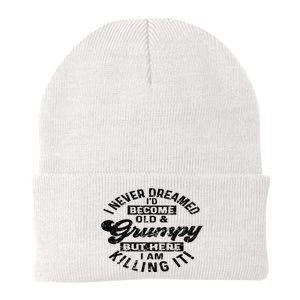 I Never Dreamed That Id Become A Grumpy Old Man Grandpa Knit Cap Winter Beanie