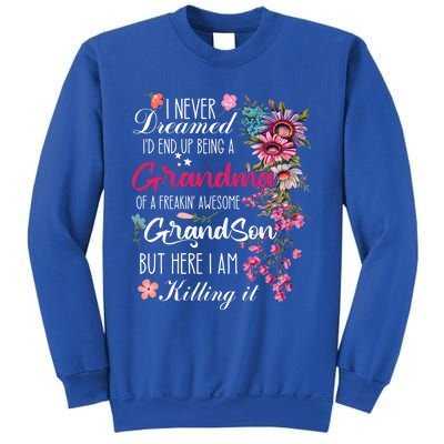 I Never Dreamed Id End Up A Grandma Grandson Mother’S Day Meaningful Gift Sweatshirt