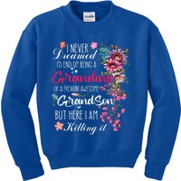 I Never Dreamed Id End Up A Grandma Grandson Mother’S Day Meaningful Gift Kids Sweatshirt