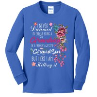 I Never Dreamed Id End Up A Grandma Grandson Mother’S Day Meaningful Gift Kids Long Sleeve Shirt