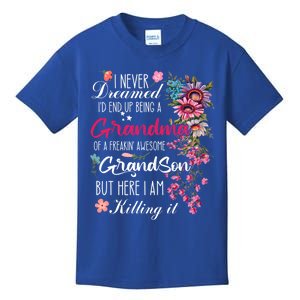 I Never Dreamed Id End Up A Grandma Grandson Mother’S Day Meaningful Gift Kids T-Shirt