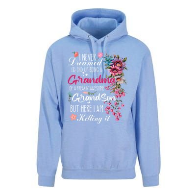 I Never Dreamed Id End Up A Grandma Grandson Mother’S Day Meaningful Gift Unisex Surf Hoodie