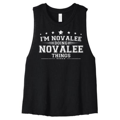 Im Novalee Doing Novalee Things Women's Racerback Cropped Tank