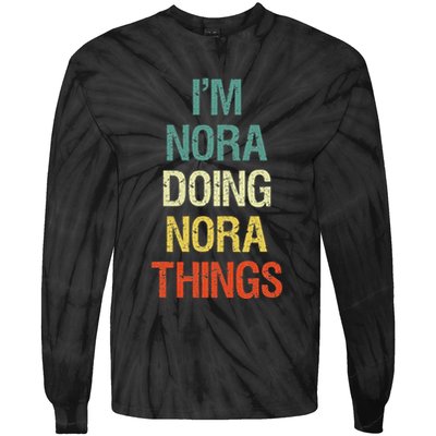 IM Nora Doing Nora Things Personalised Gift With Tie-Dye Long Sleeve Shirt