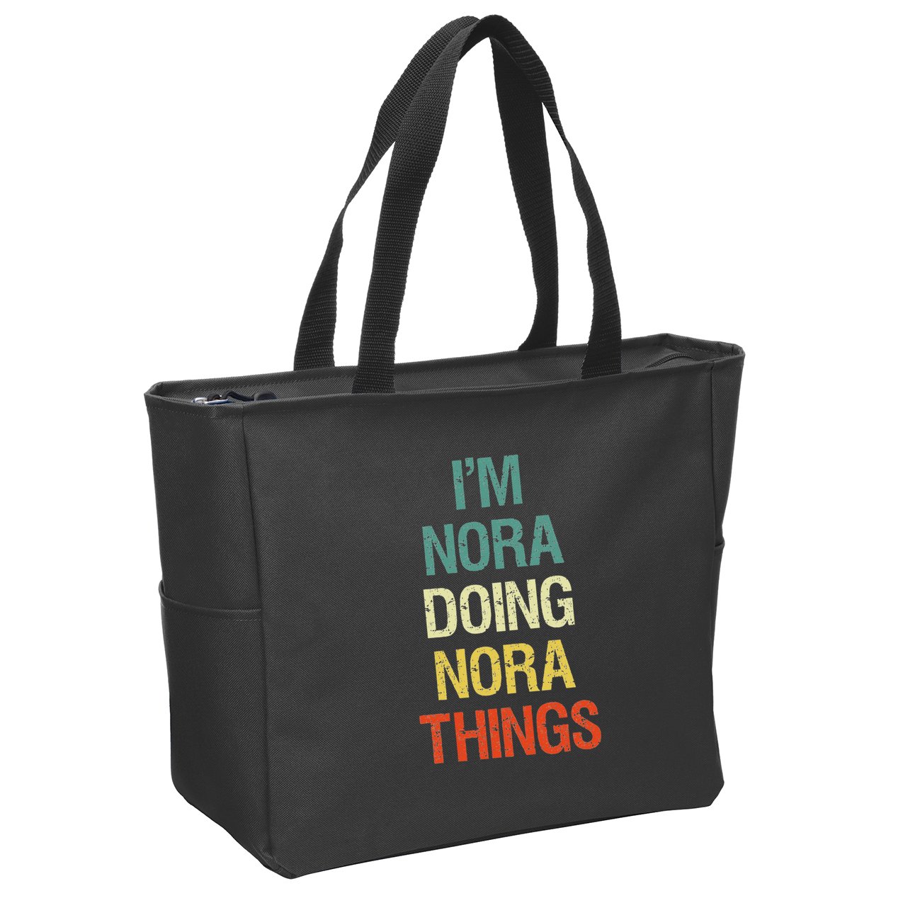 IM Nora Doing Nora Things Personalised Gift With Zip Tote Bag