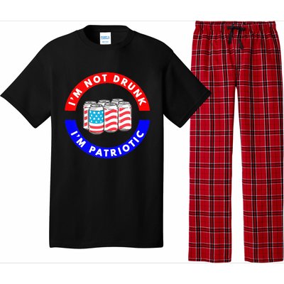 I'm Not Drunk I'm Patriotic Funny 4th of July Beer Drinking Pajama Set