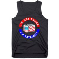 I'm Not Drunk I'm Patriotic Funny 4th of July Beer Drinking Tank Top