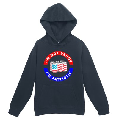 I'm Not Drunk I'm Patriotic Funny 4th of July Beer Drinking Urban Pullover Hoodie