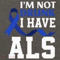 I'm Not Drunk I Have ALS Funny ALS Warrior ALS Fighter Cotton Canvas Backpack