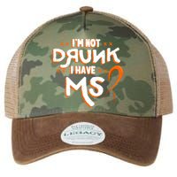 Im Not Drunk I Have Ms Orange Glial Scar Multiple Sclerosis Gift Legacy Tie Dye Trucker Hat