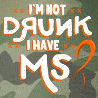 Im Not Drunk I Have Ms Orange Glial Scar Multiple Sclerosis Gift Legacy Tie Dye Trucker Hat
