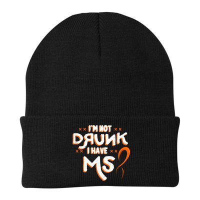 Im Not Drunk I Have Ms Orange Glial Scar Multiple Sclerosis Gift Beanie