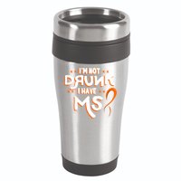 Im Not Drunk I Have Ms Orange Glial Scar Multiple Sclerosis Gift 16oz Travel Tumbler