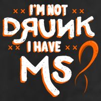 Im Not Drunk I Have Ms Orange Glial Scar Multiple Sclerosis Gift Microfiber Hand Towel