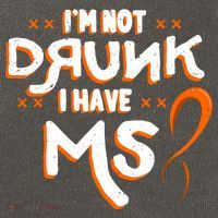 Im Not Drunk I Have Ms Orange Glial Scar Multiple Sclerosis Gift Cotton Canvas Backpack