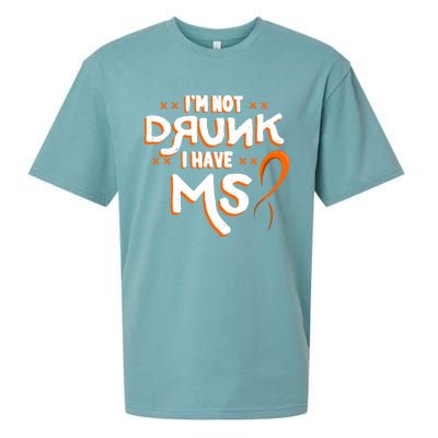 Im Not Drunk I Have Ms Orange Glial Scar Multiple Sclerosis Gift Sueded Cloud Jersey T-Shirt