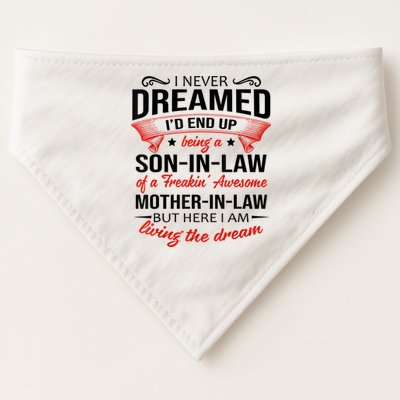 I Never Dreamed I'd End Up Being A Son In Law Awesome Gifts TShirt USA-Made Doggie Bandana