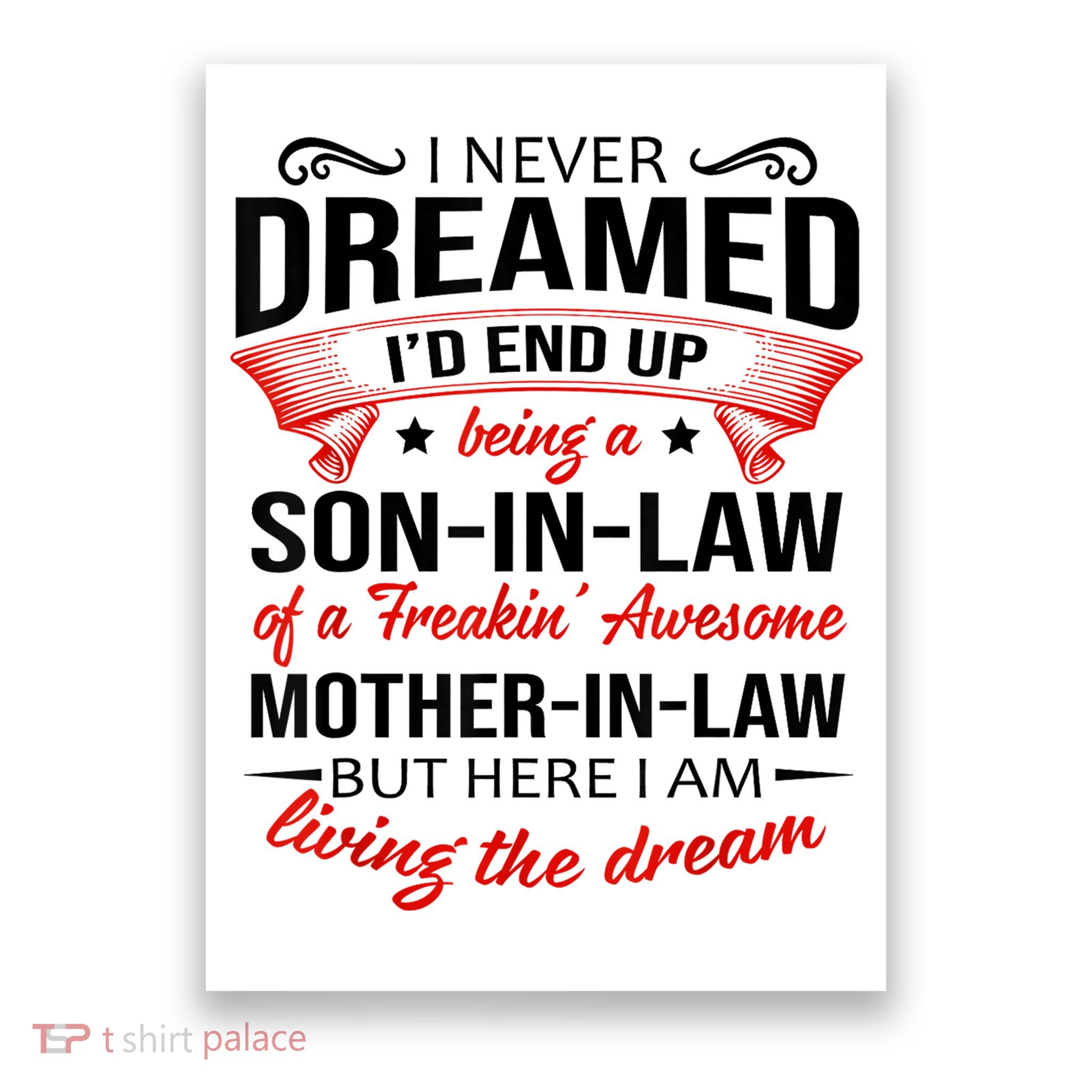 I Never Dreamed I'd End Up Being A Son In Law Awesome Gifts TShirt Poster