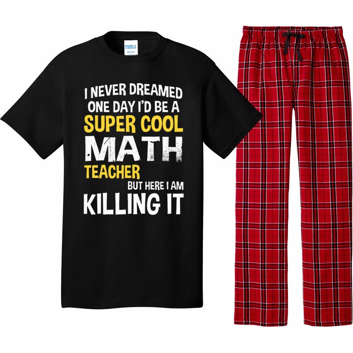 I Never Dreamed One Day Id Be A Cool Funny Math Teacher Pajama Set