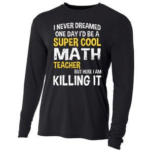 I Never Dreamed One Day Id Be A Cool Funny Math Teacher Cooling Performance Long Sleeve Crew