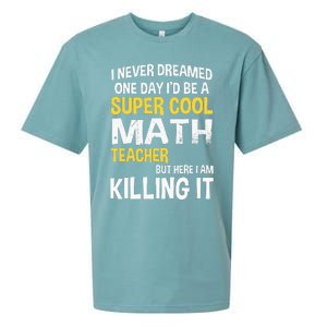 I Never Dreamed One Day Id Be A Cool Funny Math Teacher Sueded Cloud Jersey T-Shirt