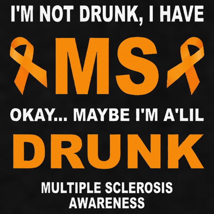 IM Not Drunk I Have Ms Multiple Sclerosis Awareness Ladies PosiCharge Tri-Blend Wicking Tank