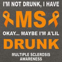 IM Not Drunk I Have Ms Multiple Sclerosis Awareness Cotton Canvas Backpack