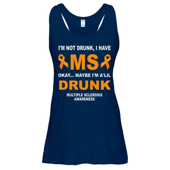 IM Not Drunk I Have Ms Multiple Sclerosis Awareness Ladies Essential Flowy Tank