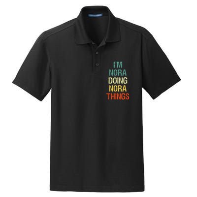 IM Nora Doing Nora Things Personalized First Name Gift Dry Zone Grid Polo