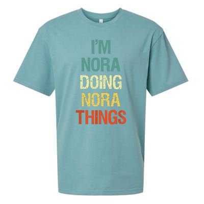 IM Nora Doing Nora Things Personalized First Name Gift Sueded Cloud Jersey T-Shirt