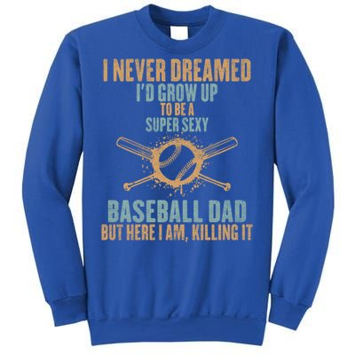 I Never Dreamed ID Grow Up To Be A Super Sexy Baseball Dad Gift Sweatshirt