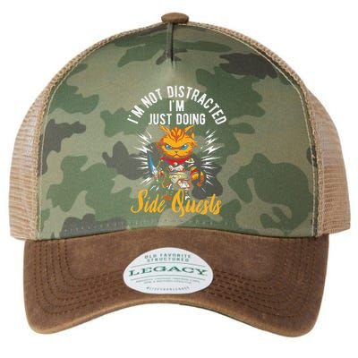 IM Not Distracted IM Just Doing Side Quests Legacy Tie Dye Trucker Hat