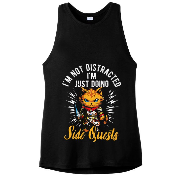 IM Not Distracted IM Just Doing Side Quests Ladies PosiCharge Tri-Blend Wicking Tank
