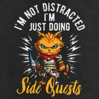 IM Not Distracted IM Just Doing Side Quests Garment-Dyed Fleece Hoodie