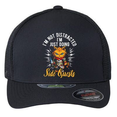 IM Not Distracted IM Just Doing Side Quests Flexfit Unipanel Trucker Cap