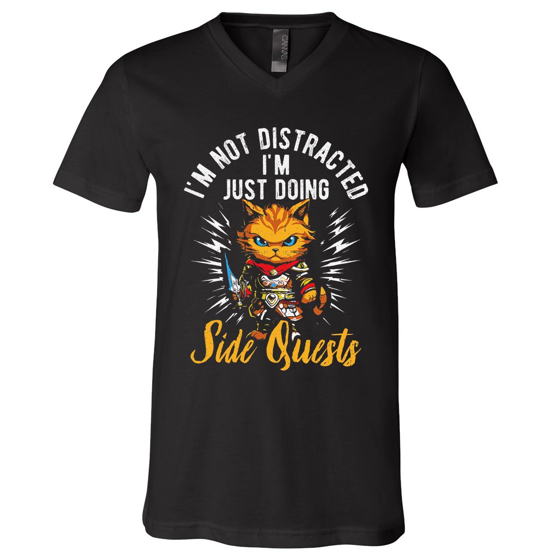IM Not Distracted IM Just Doing Side Quests V-Neck T-Shirt