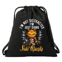 IM Not Distracted IM Just Doing Side Quests Drawstring Bag