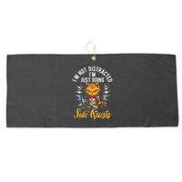 IM Not Distracted IM Just Doing Side Quests Large Microfiber Waffle Golf Towel