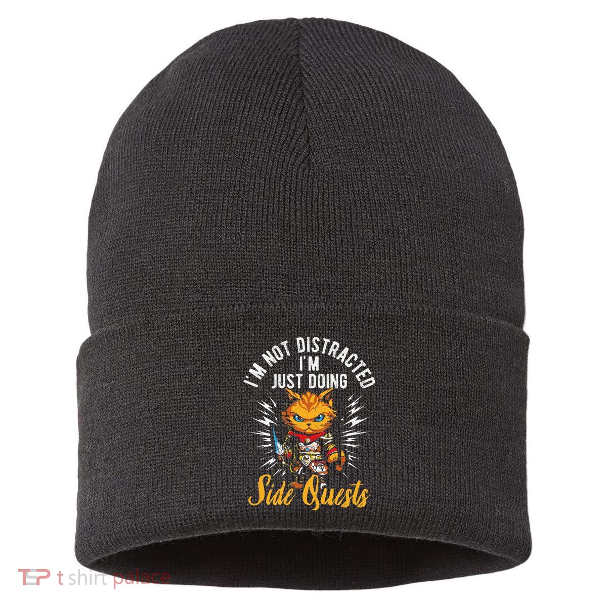 IM Not Distracted IM Just Doing Side Quests Sustainable Knit Beanie