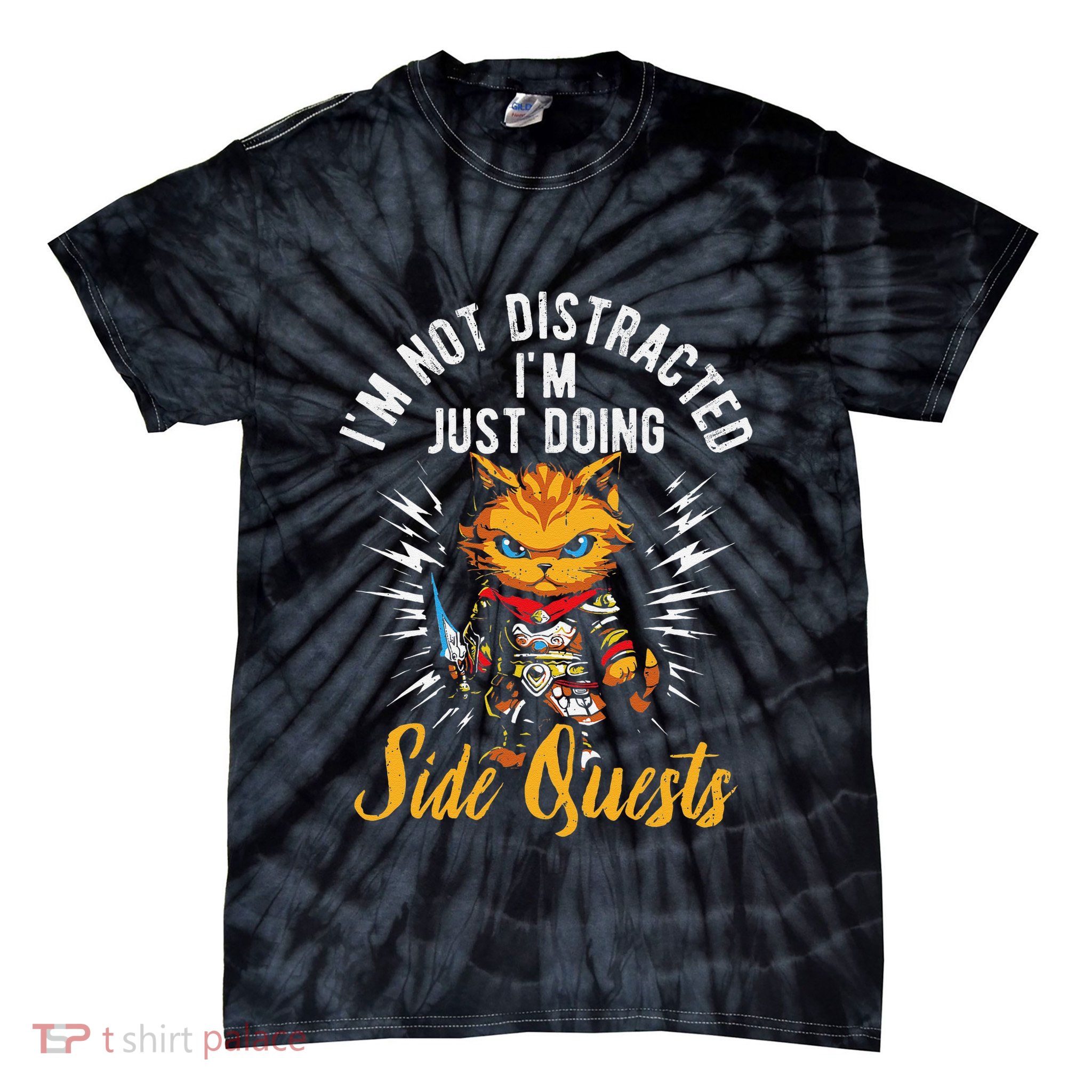 IM Not Distracted IM Just Doing Side Quests Tie-Dye T-Shirt