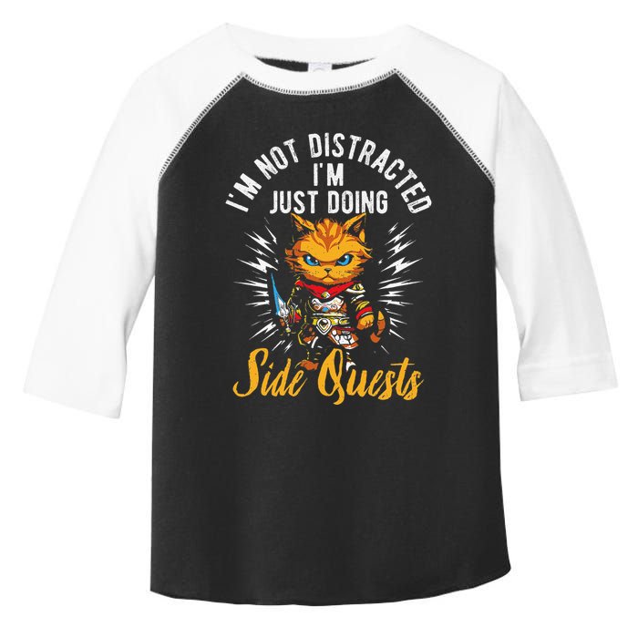 IM Not Distracted IM Just Doing Side Quests Toddler Fine Jersey T-Shirt