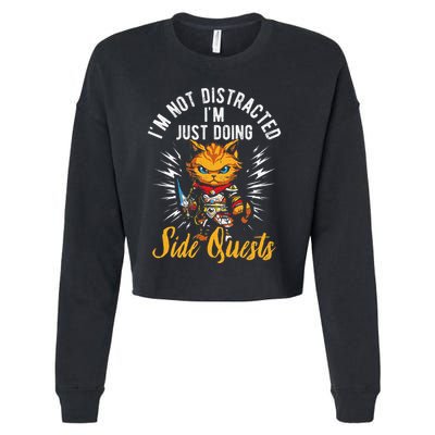 IM Not Distracted IM Just Doing Side Quests Cropped Pullover Crew