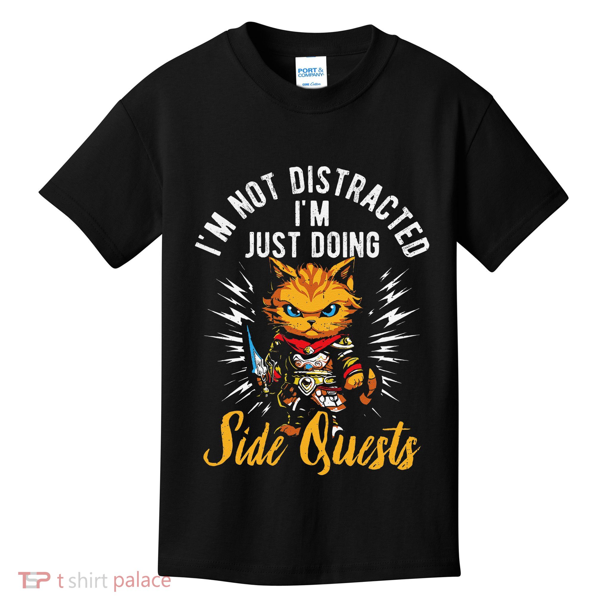 IM Not Distracted IM Just Doing Side Quests Kids T-Shirt