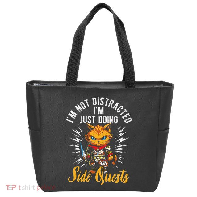 IM Not Distracted IM Just Doing Side Quests Zip Tote Bag