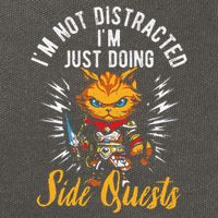 IM Not Distracted IM Just Doing Side Quests Cotton Canvas Backpack