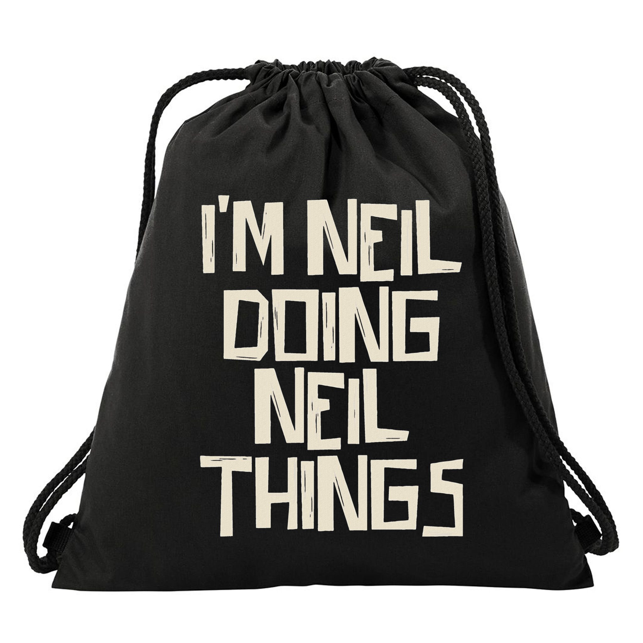 IM Neil Doing Neil Things Drawstring Bag