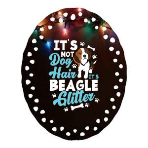 Its Not Dog Hair Its Beagle Funny Beagle Owner Ceramic Oval Ornament