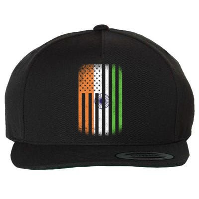 Vintage Indian Flag Wool Snapback Cap