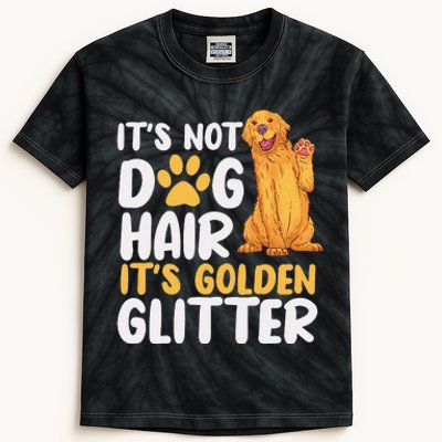 It's Not Dog Hair It's Golden Glitter Retriever Dog Owner Kids Tie-Dye T-Shirt